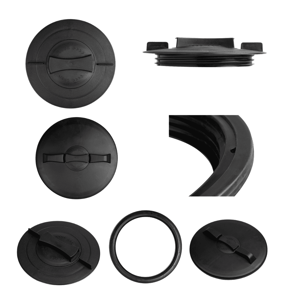 Screw Lid & Ring With 4" Hatch Vented